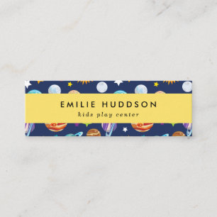 Space Pattern, Kids Play Centre, Activity Centre Mini Business Card