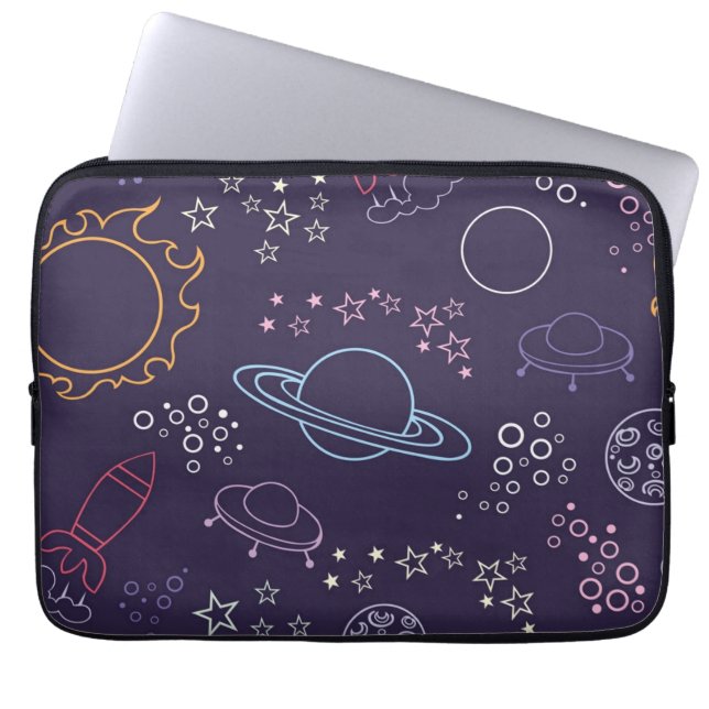 Space pattern laptop sleeve (Front)