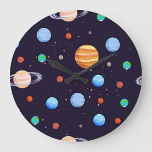 Space pattern large clock