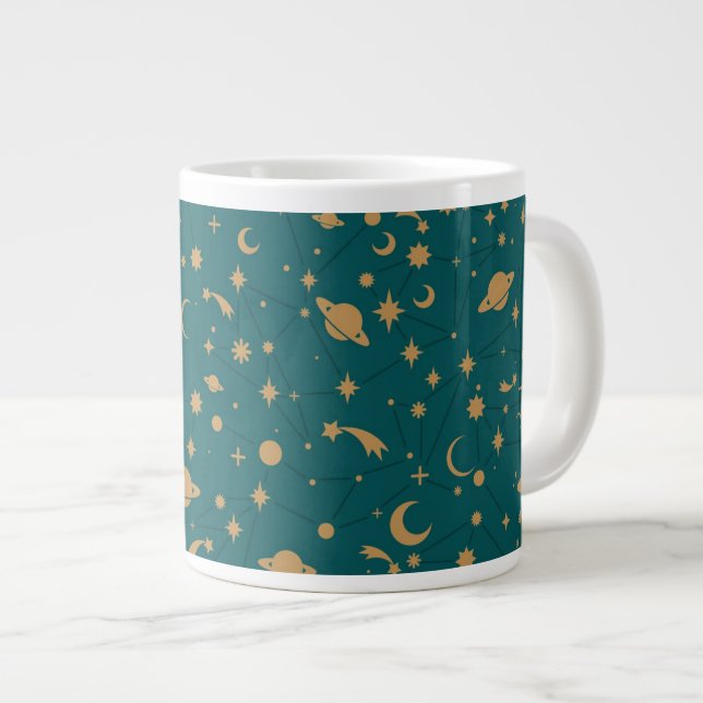Space pattern large coffee mug (Front Right)