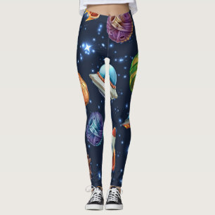 Space pattern leggings