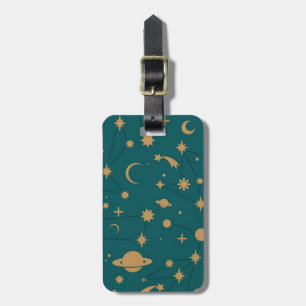Space pattern luggage tag