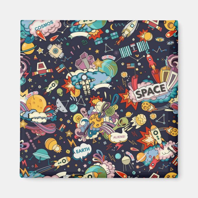Space pattern magnet (Front)