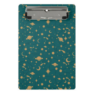 Space pattern mini clipboard