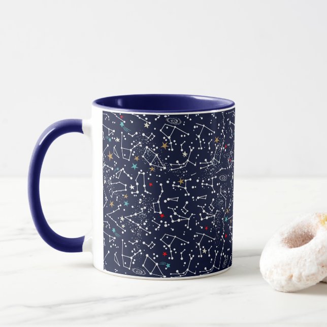 Space Pattern  Mug (With Donut)