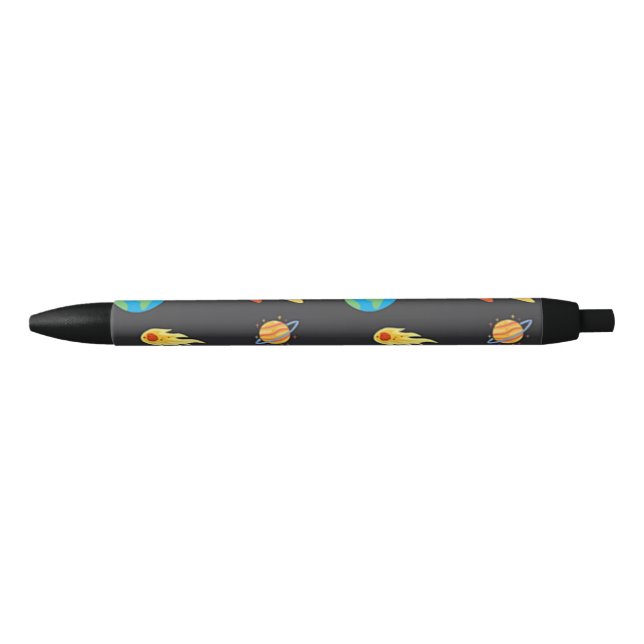 Space pattern on black ink pen (Front)