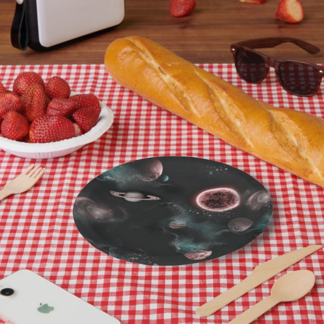 Space Pattern  Paper Plate (Picnic)