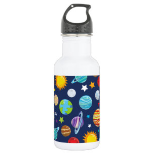 Space Pattern, Planets, Stars, Cosmos, Galaxy 532 Ml Water Bottle