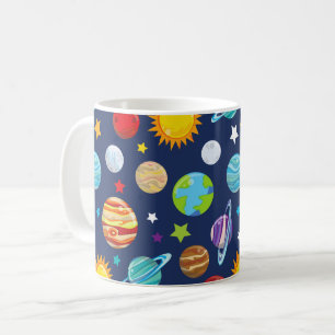 Space Pattern, Planets, Stars, Cosmos, Galaxy Coffee Mug