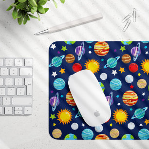 Space Pattern, Planets, Stars, Cosmos, Galaxy Mouse Mat