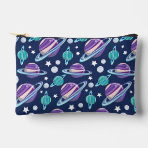 Space Pattern, Planets, Stars, Galaxy, Cosmos Accessory Pouch