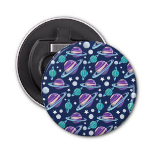 Space Pattern, Planets, Stars, Galaxy, Cosmos Bottle Opener