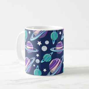 Space Pattern, Planets, Stars, Galaxy, Cosmos Coffee Mug