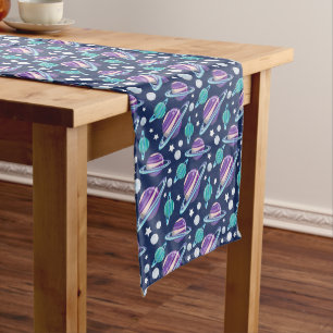 Space Pattern, Planets, Stars, Galaxy, Cosmos Medium Table Runner