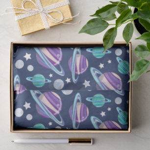 Space Pattern, Planets, Stars, Galaxy, Cosmos Tissue Paper