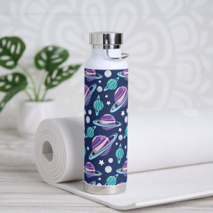 Space Pattern, Planets, Stars, Galaxy, Cosmos Water Bottle