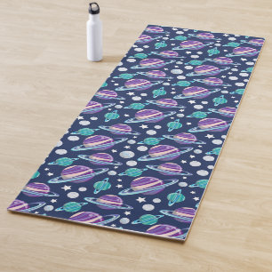 Space Pattern, Planets, Stars, Galaxy, Cosmos Yoga Mat