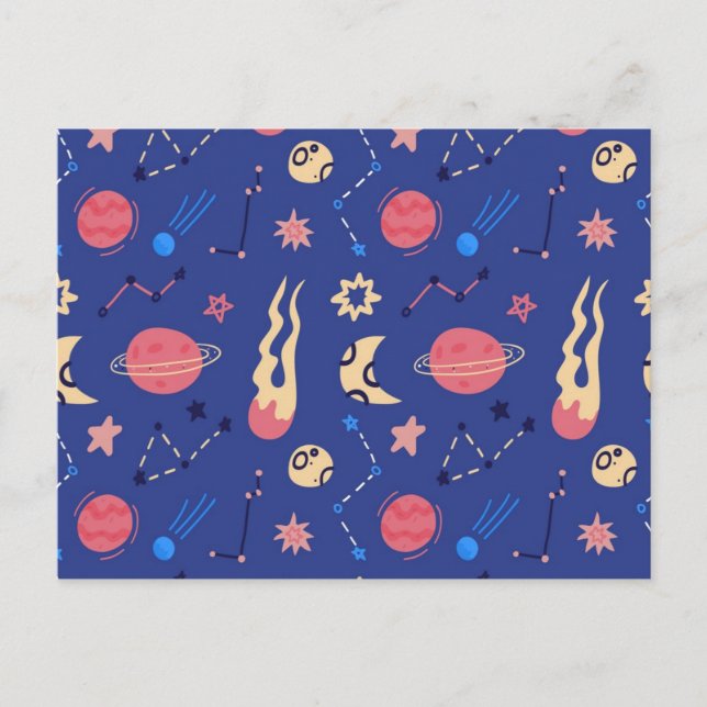 Space pattern postcard (Front)