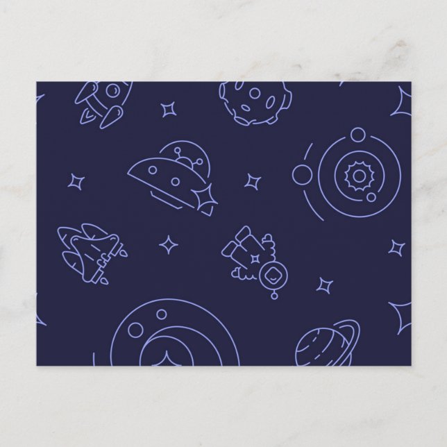 Space pattern postcard (Front)