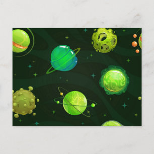 Space pattern postcard