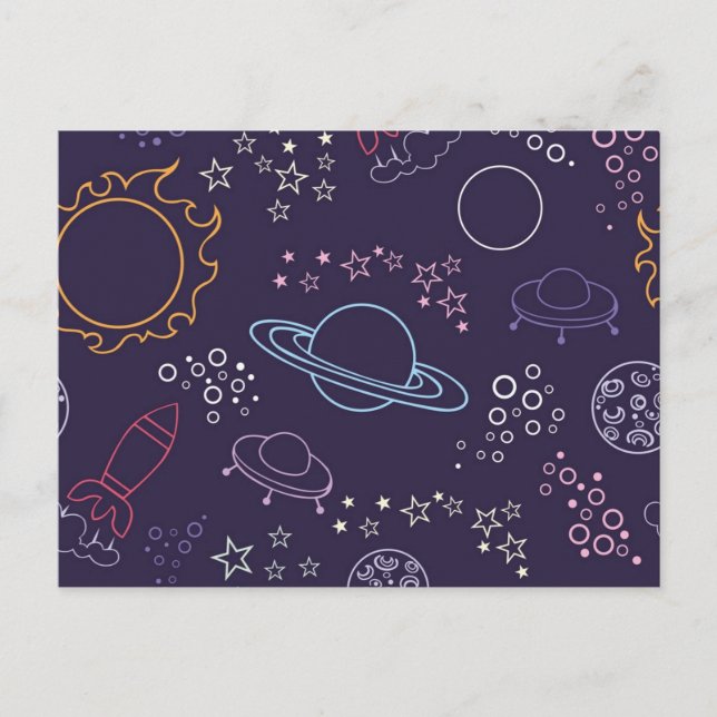 Space pattern postcard (Front)