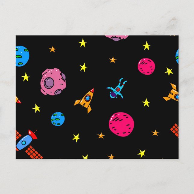 Space pattern postcard (Front)