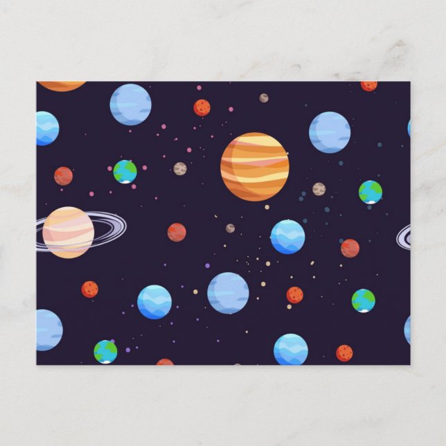 Space pattern postcard (Front)