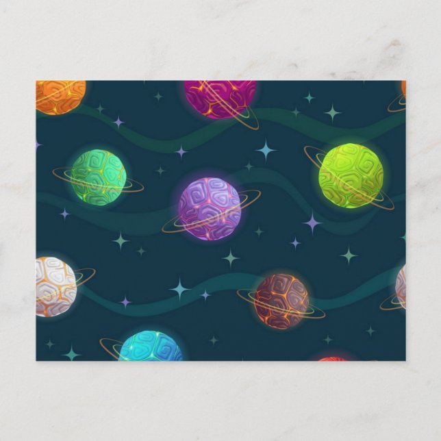 Space pattern postcard (Front)