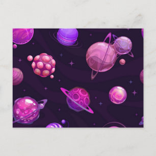 Space pattern postcard