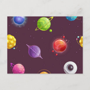Space pattern postcard