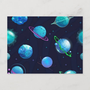 Space pattern postcard