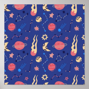 Space pattern poster