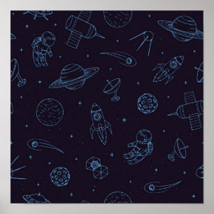 Space pattern poster
