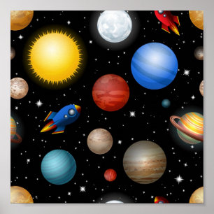 Space pattern poster