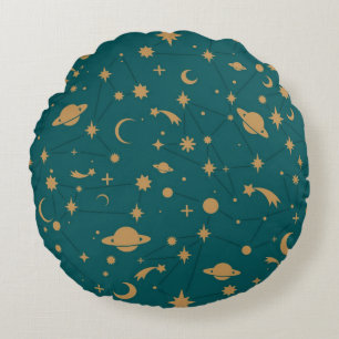 Space pattern round cushion