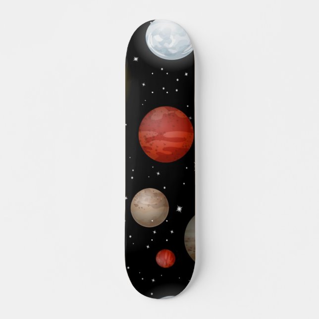Space pattern skateboard (Front)