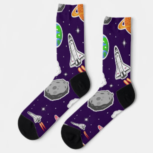 Space pattern socks