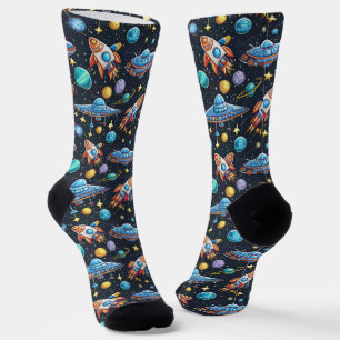 Space Pattern Socks