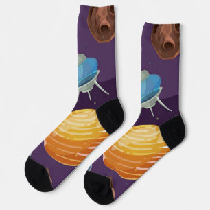 Space pattern socks