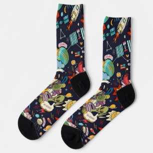 Space pattern socks