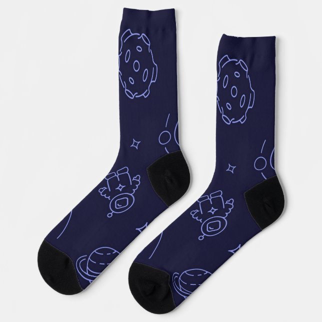 Space pattern socks (Left)
