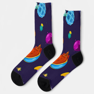 Space pattern socks