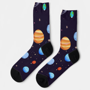 Space pattern socks