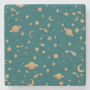 Space pattern stone coaster