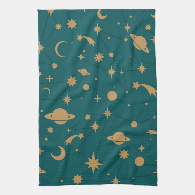 Space pattern tea towel (Vertical)