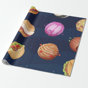 Space pattern wrapping paper