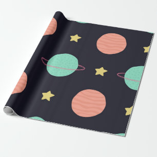 Space pattern wrapping paper