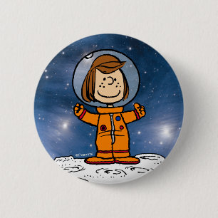 SPACE Peppermint Patty Astronaut 6 Cm Round Badge