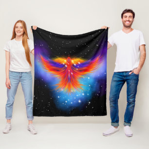 Space Phoenix Nebula Fleece Blanket