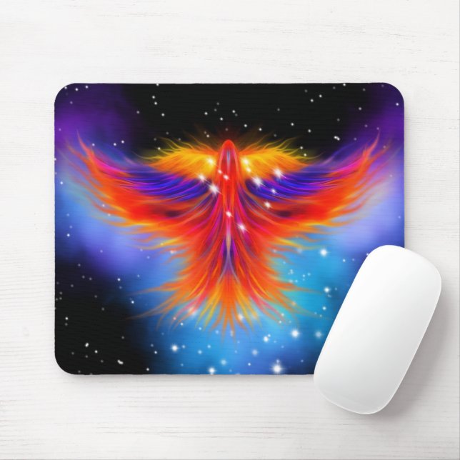 Space Phoenix Nebula Mouse Mat (With Mouse)